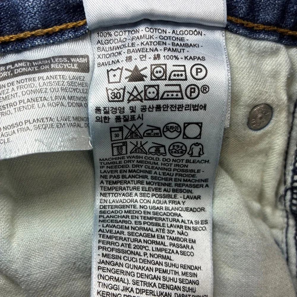 Levis‎ 569 Loose Straight Jeans Men 36x32 Blue Faded Skater Baggy Whiskered